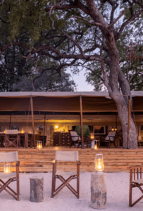 A view from the front of Okavango Explorers Camp, Okavango Delta, Botswana. Book with Think Africa Travel